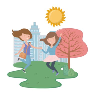 Genç kız karikatür tasarım vektör çizme