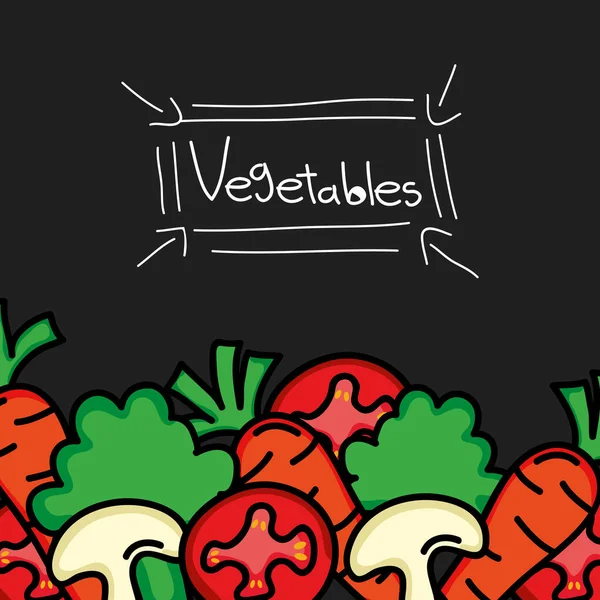 野菜サラダ新鮮な健康食品 — ストックベクタ