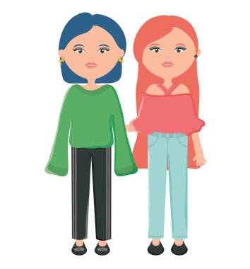 Şirin kızlar şehir tarzı karakterler.