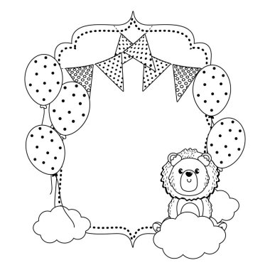 Aslan karikatür tasarım vektör illüstrasyon