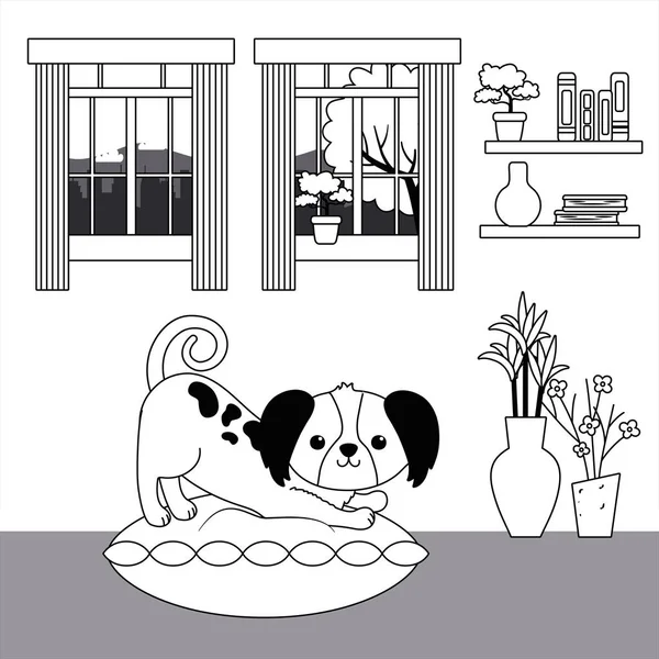 Köpek karikatür tasarım vector Illustrator — Stok Vektör