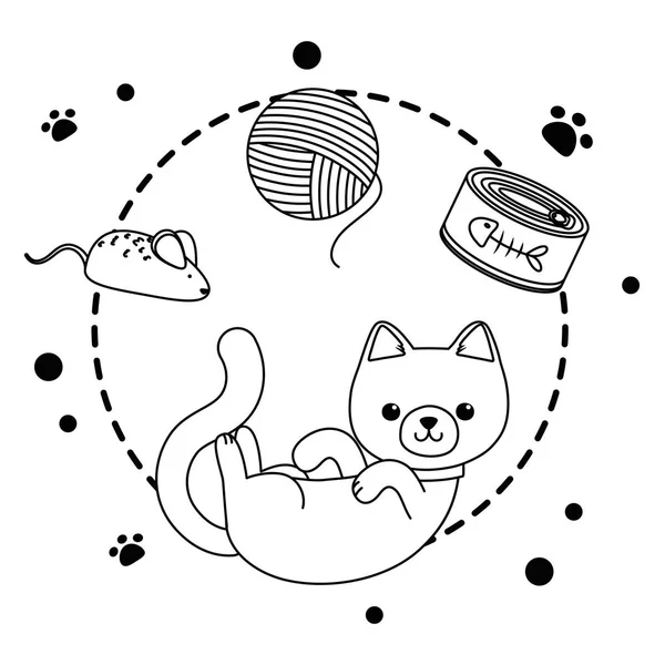 Desenho de desenho animado gato — Vetor de Stock
