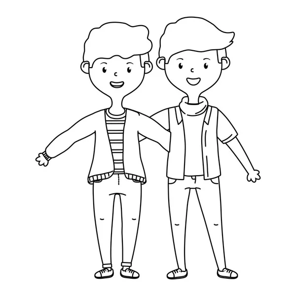 Adolescente amigos design vetor ilustração —  Vetores de Stock