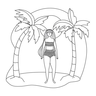 Yaz mayo tasarımı ile kız