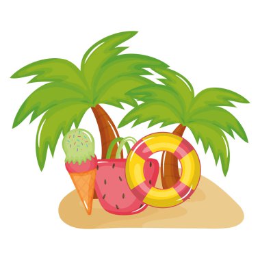 şamandıra ve dondurma ile çanta kadın