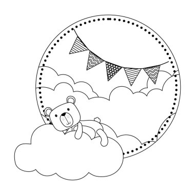 Oyuncak ayı karikatür tasarım vektör illüstrasyon