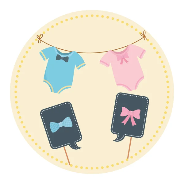 Design de conjunto de ícone de chuveiro de bebê — Vetor de Stock