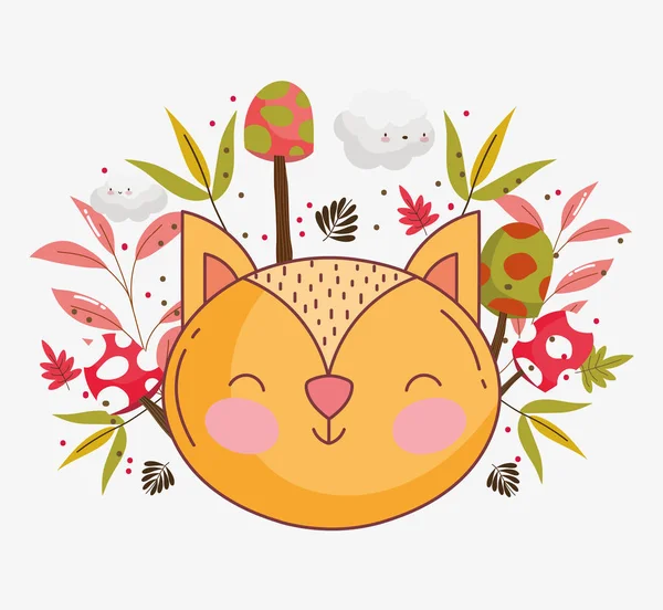 Squirrel hello autumn design icon — Stock Vector