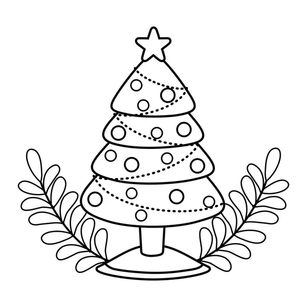 Joyeux sapin de Noël vecteur design — Image vectorielle