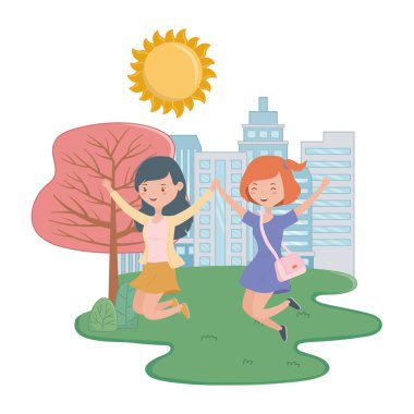 Genç kız karikatür tasarım vektör çizme