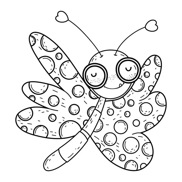 Isolierte Schmetterling zeichnen Cartoon-Design — Stockvektor