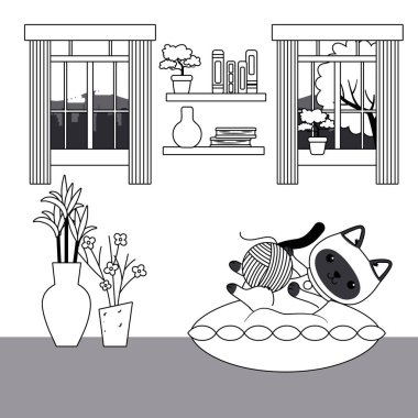 Kedi karikatür tasarım vector Illustrator