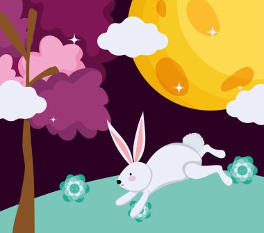 Sonbahar ortası festivali vektör tasarımı