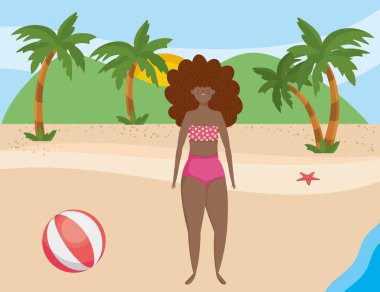 Yaz mayo tasarımı ile kız