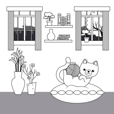 Kedi karikatür tasarım vector Illustrator