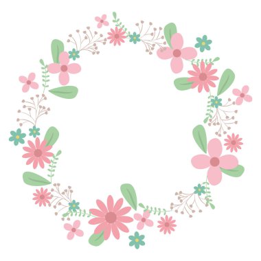 Çiçekler ve yapraklar taç.