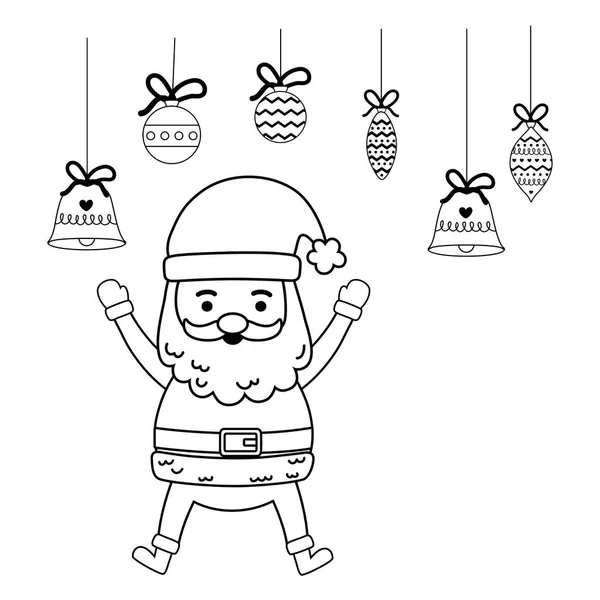 Vrolijk kerstmis santa claus vector ontwerp — Stockvector