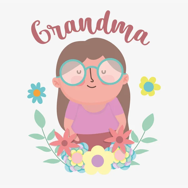Gelukkig grootouders dag cartoon ontwerp — Stockvector