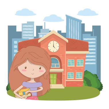 Genç kız karikatür tasarım vector Illustrator