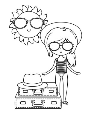 siyah ve beyaz yaz ve çocuk karikatür