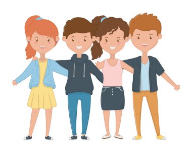 Girls and Boys Friendship design