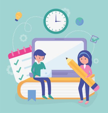 öğrencilerin okul eğitimi çevrimiçi görüntü