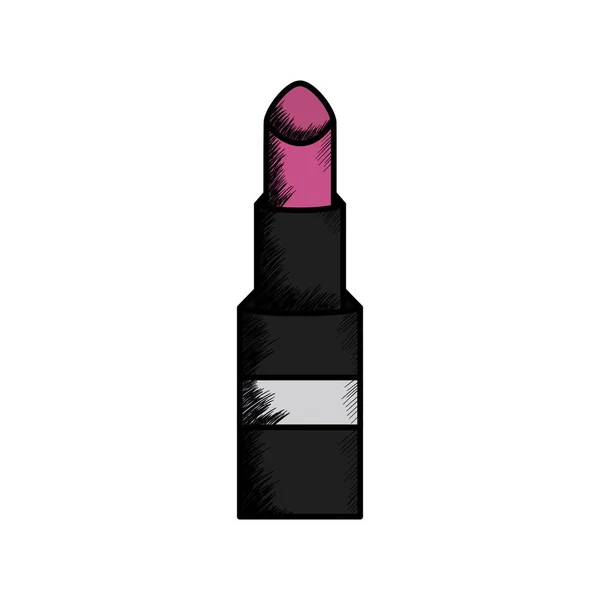 Lipstick make up drawing icon — Stock Vector