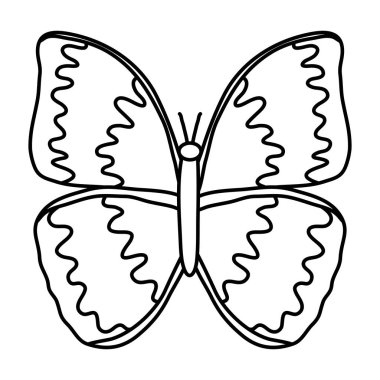 Kelebek doğası vektör illüstrasyonunu azaltıyor