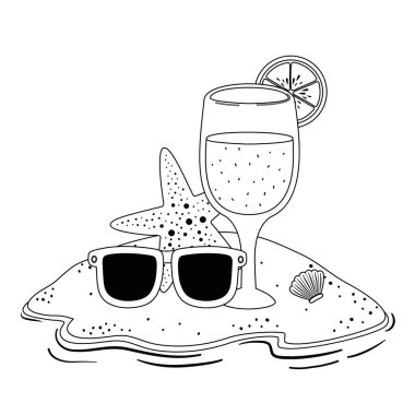 İzole edilmiş portakal suyu ve bardak tasarımı