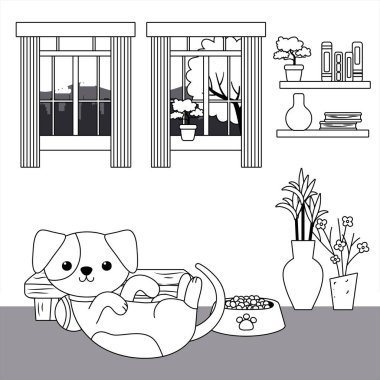 Köpek karikatür tasarım vector Illustrator