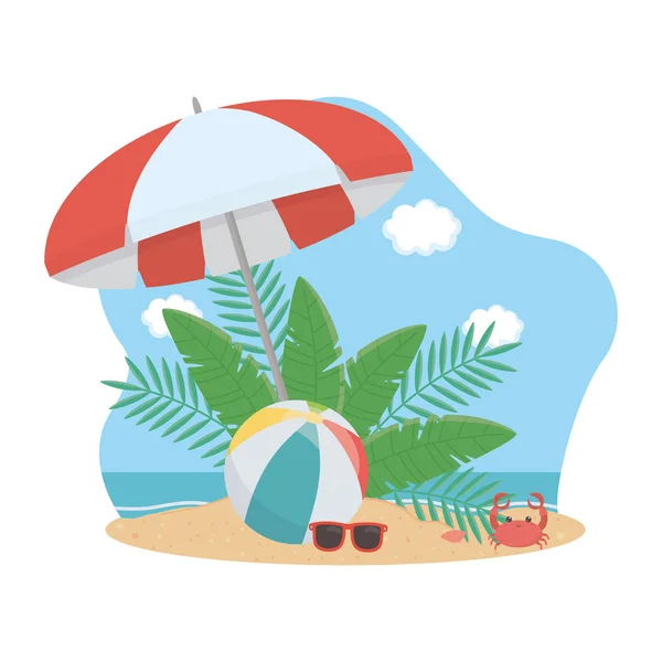 Set icône été et vacances design — Image vectorielle