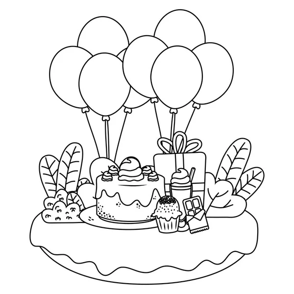 Eristetty onnellinen syntymäpäivä yllätys suunnittelu — vektorikuva