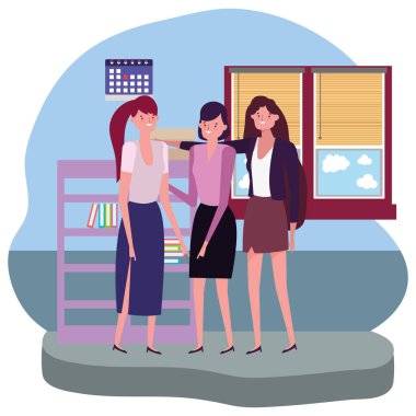 Businesswomen avatar karikatür tasarım vektör illüstrasyon