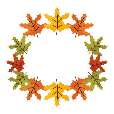 İzole yaprakları tasarım vektör illüstrasyon