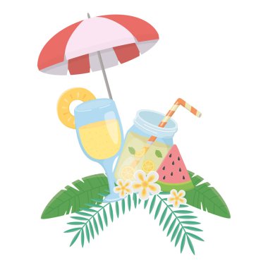 Portakal ve ananas suyu içecek tasarımı