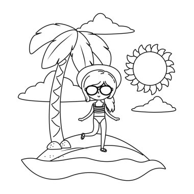 siyah ve beyaz yaz ve çocuk karikatür