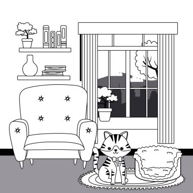 Kedi karikatür tasarım vector Illustrator