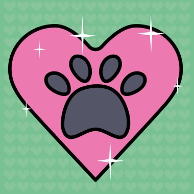 pençe baskı PET ile kalp