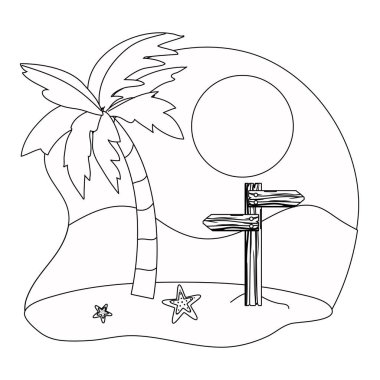 Yaz ve tatil simgesi set tasarım