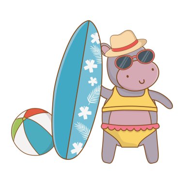 sevimli hayvan karikatür yaz zaman zevk