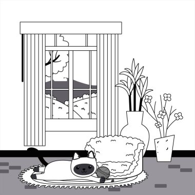 Kedi karikatür tasarım vector Illustrator