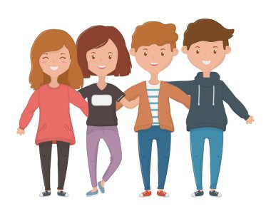 Girls and Boys Friendship design