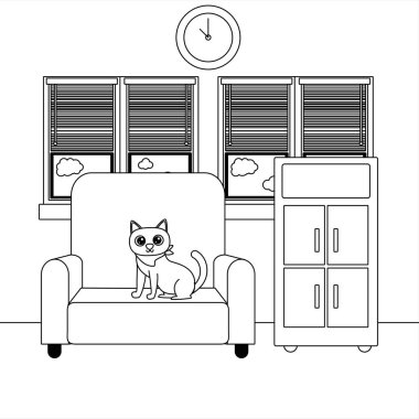 Kedi karikatür tasarım vector Illustrator