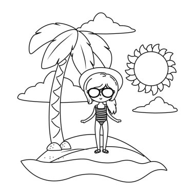 siyah ve beyaz yaz ve çocuk karikatür