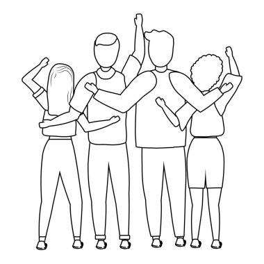 Tasarım ardında görülen kadın ve adam avatarları