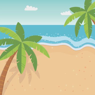 Yaz sezonu tasarım palmiye ağacı