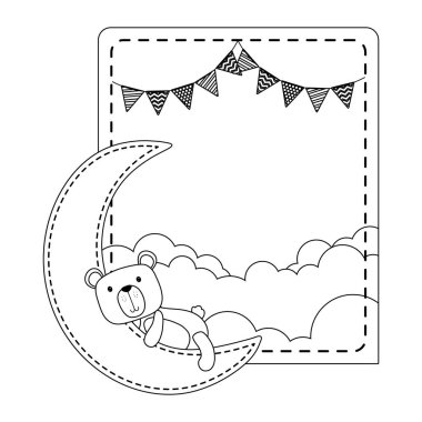 Oyuncak ayı karikatür tasarım vektör illüstrasyon