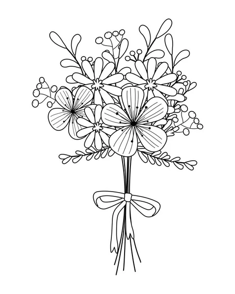 Isolated bunch of flowers design — стоковый вектор