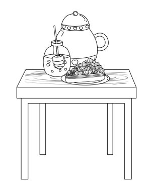 İzole şeker kasesi ve bal kavanozu tasarımı