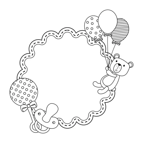 Bebé ducha símbolo diseño vector ilustración — Vector de stock